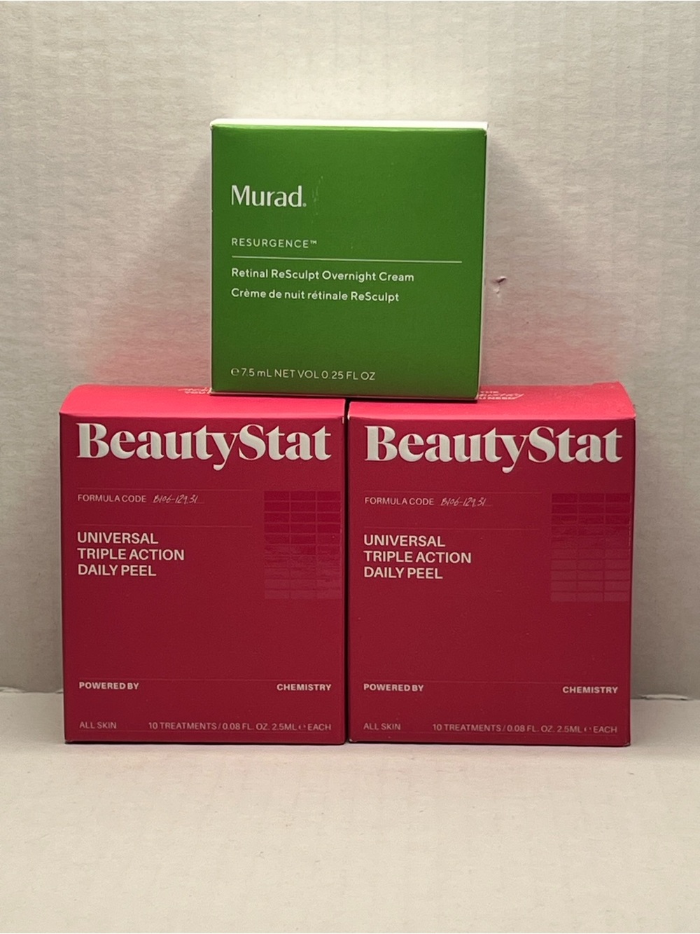 2 Boxes of BeautyStat Universal Triple Action Daily Peel Pads 10x0.08 oz